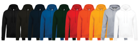 Hoodie - 10 beschikbare kleuren