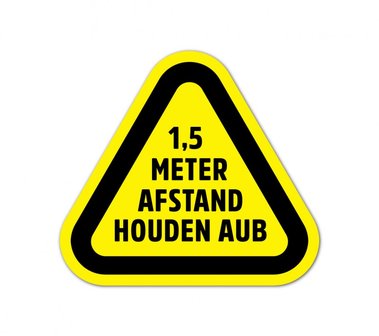 1,5 meter afstand vloerstickers 30x30 cm 