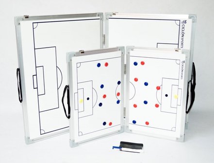 Inklapbaar coachbord voetbal