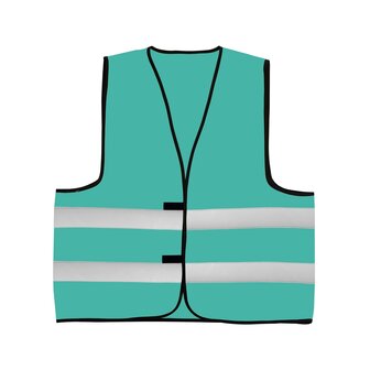 Veiligheidsvesten bedrukken turquoise