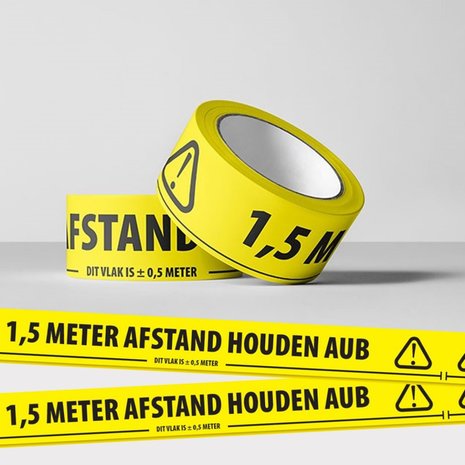 1,5 meter afstand (vloer)tape 