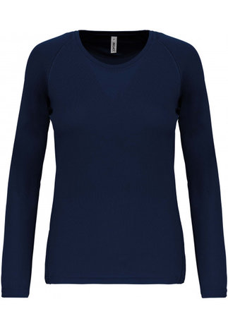 Dames sportshirt lange mouwen