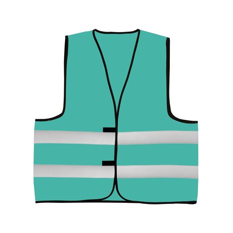 Veiligheidsvesten bedrukken turquoise