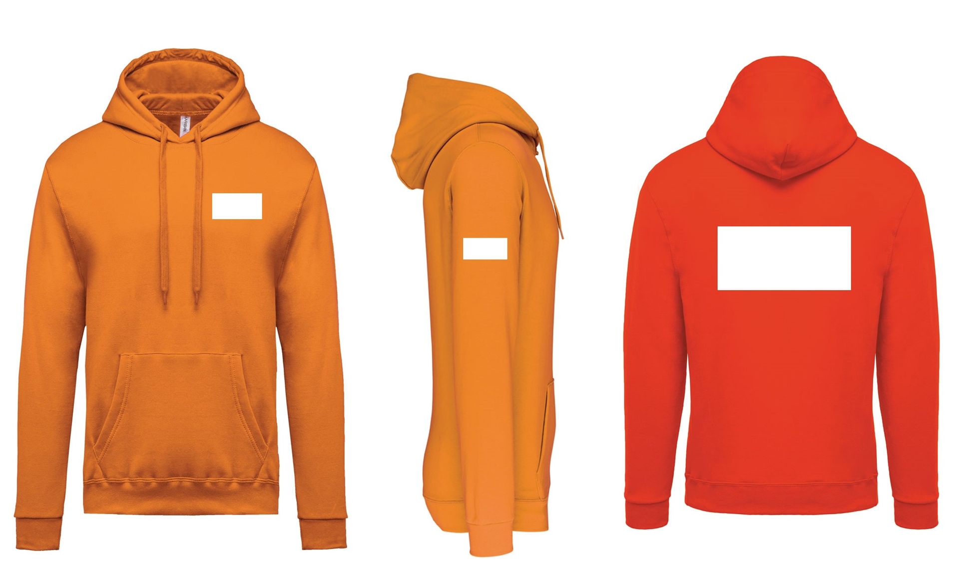 Oranje hoodies laten bedrukken